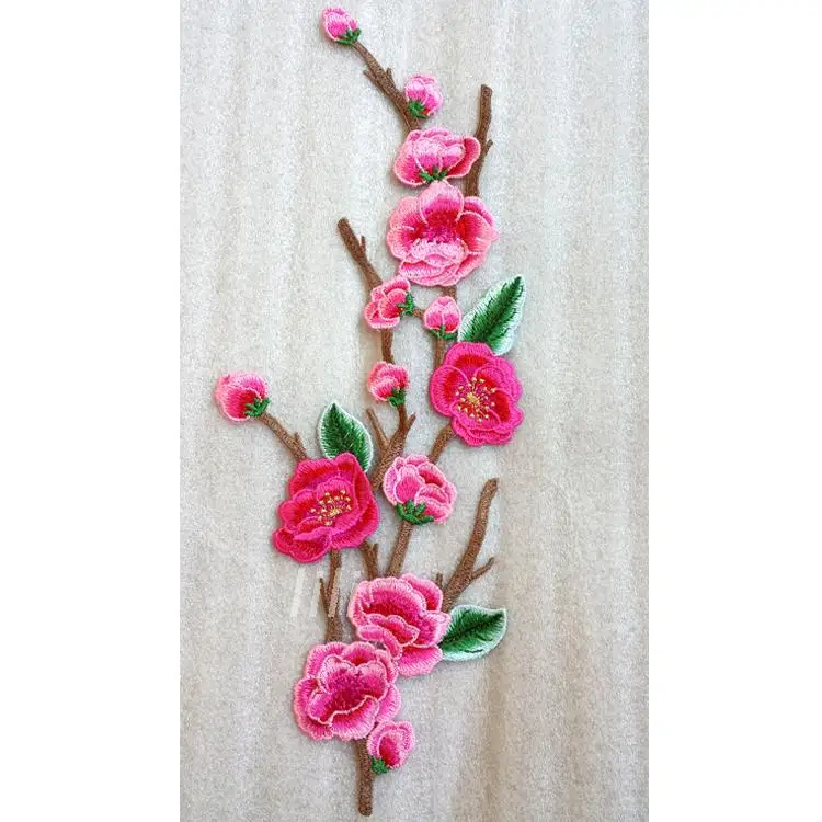 Нашивка для одежды в виде цветка сливы орхидеи большого размера | Дом и сад