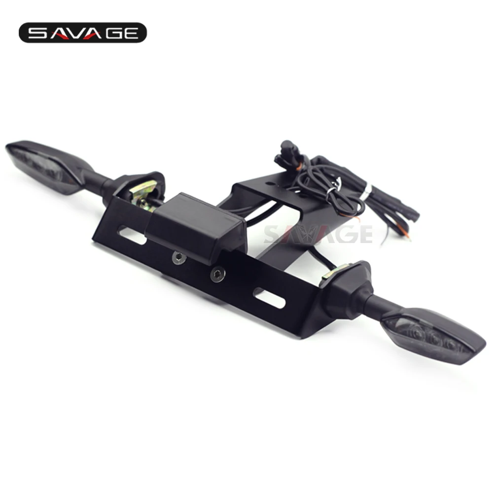 Holder x Turn Signal Держатель номерного знака светодиодный светильник для KAWASAKI ZX-6R 09-18, ZX-10R 08-10 ХВОСТ Tidy Fender Eliminator поворотник NINJA 636 ZX6R - Цвет: Holder x Turn Signal