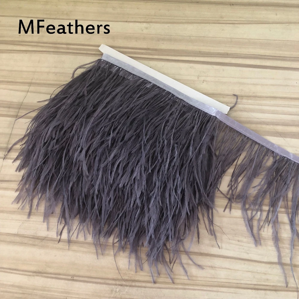 Mfeather набор из 5 метров 10 глубоко-серые окрашенные фототриммы Высота 8-10 см 10-15