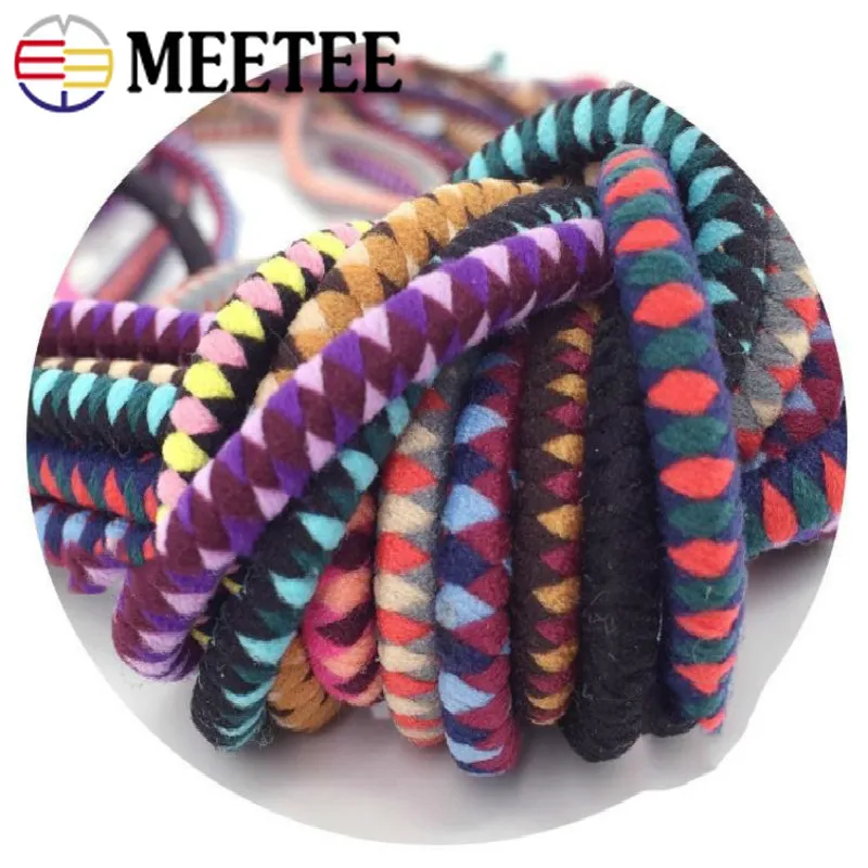 Meetee, 4 метра, 5 мм, цветная эластичная резинка, сделай сам, Ручная Веревка для головы, завязанное кольцо для волос, браслет, Декор, аксессуары для одежды, BD245