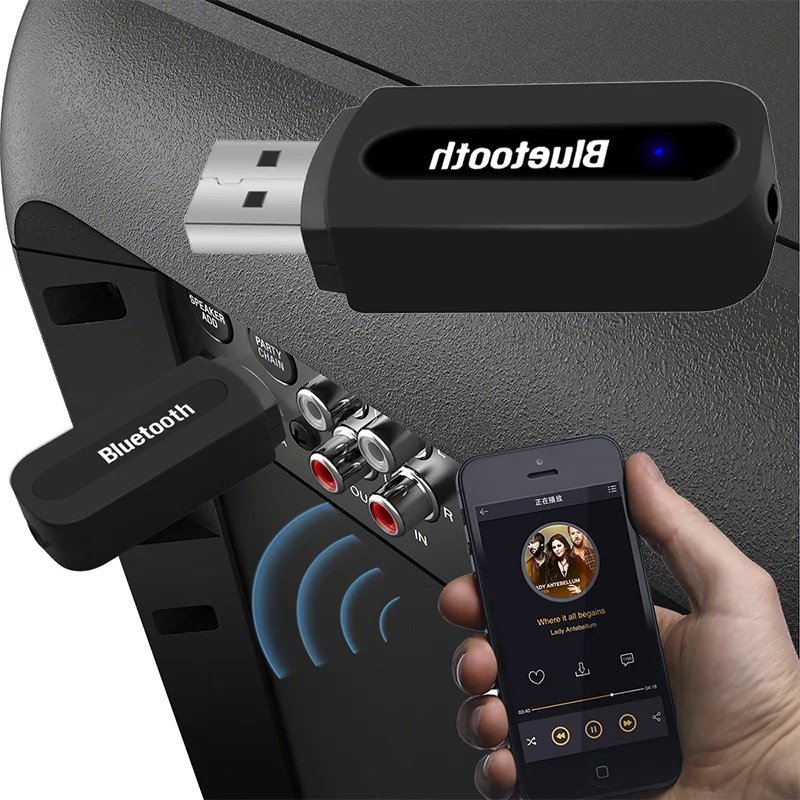 Адаптер для музыкального ресивера беспроводной USB Bluetooth стерео аудио адаптер iPhone