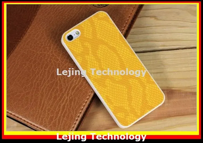 Бесплатная доставка 10 шт./лот змеиной кожи жесткий пластмассовый корпус для iphone 5