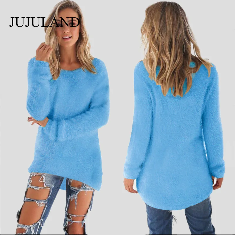 Осень 2017 г. Для женщин Свитеры для и Пуловеры o Средства ухода за кожей шеи длинный