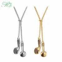 rj hot hip hop music jewelry gold dj earphones earplugs necklaces headset pendant barber pole tools collier for men gifts