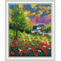 Beautiful Flowers 1 NKF красивые цветы штампованные вышивки крестом узоры DIY наборы 14CT11CT китайские наборы для вышивания, рукоделия для домашнего декора - Цвет: Beautiful Flowers 1