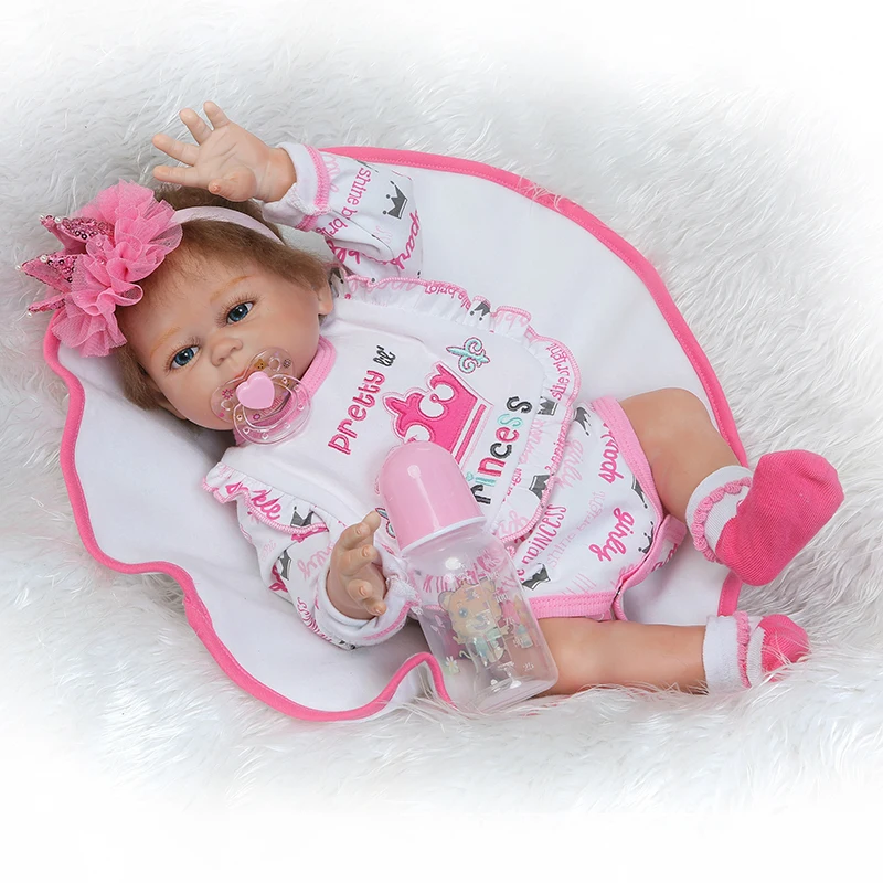 NPK 50 см Reborn Baby Doll цельное Силиконовое моделирование детских кукол ручная работа