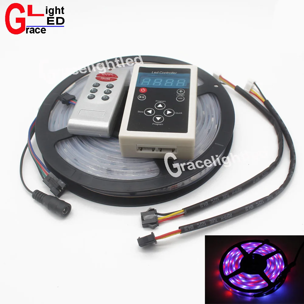 5 м RGB dream magic Светодиодная лента DC12V 6803 IC IP67 водонепроницаемая светодиодная лента 5050 SMD 150 светодиодный гибкий светильник+ 133 программа RF контроллер