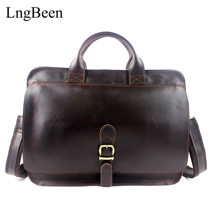 Натуральная кожа кофе мужчин портфель деловая сумка для ноутбука теплые мужские