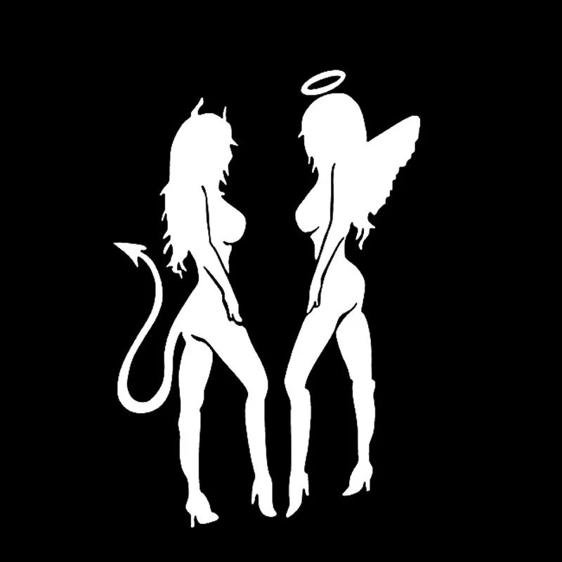 1 шт. 16*11 см автомобильные наклейки и Переводные картинки с ангелом демоном
