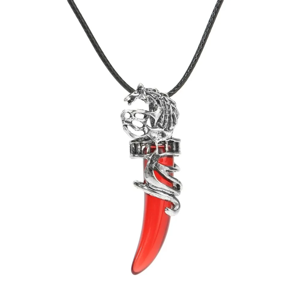 Мужской старинный Племенной Старк волчий Клык кулон ожерелье винтажный волк зуб