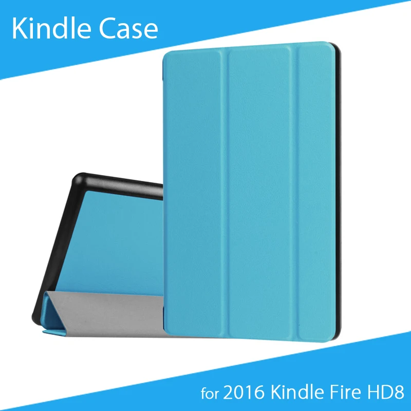 [Бесплатные DHL] Kasite Три Раза Тепла Пресс Кожаный PU Защитный Чехол для Amazon 2016 Kindle Fire
