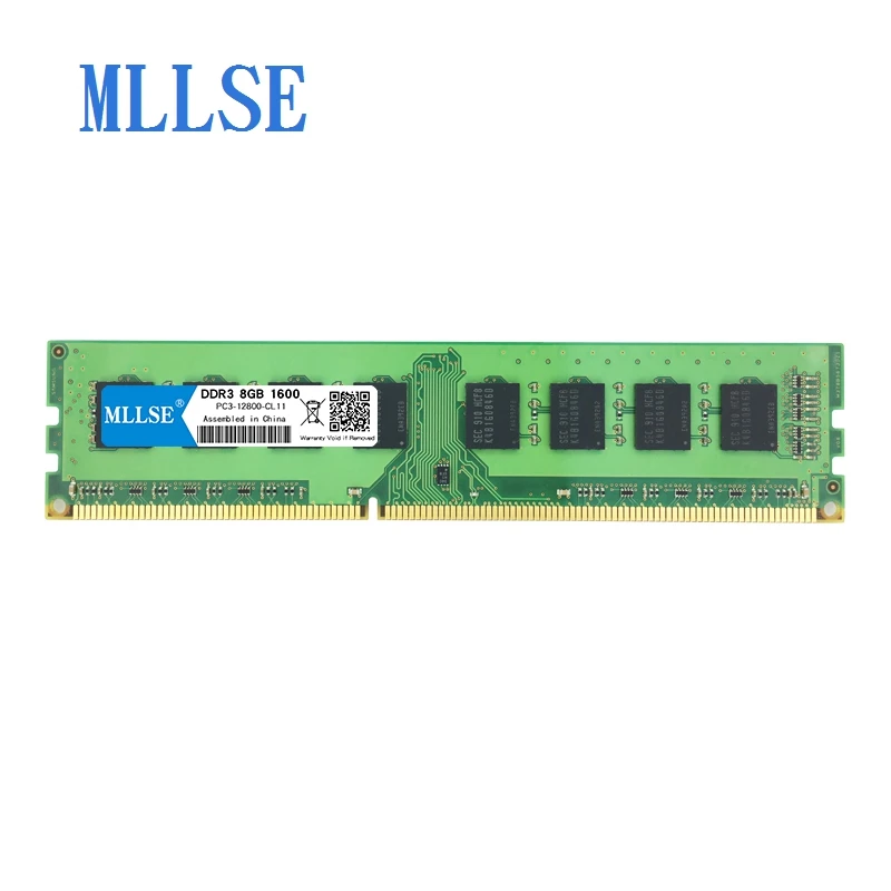 Mllse PC DIMM Ram DDR3 8GB 1600mhz 1 5 V память для настольного PC3-12800S 240pin без ECC компьютера RAM memoria |