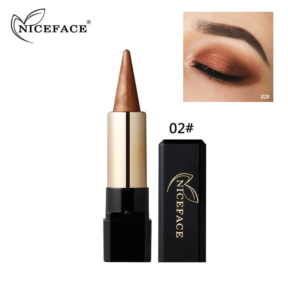 NICEFACE 20 цветов, Металлические тени для век, кремовый карандаш, Водостойкий карандаш для теней, стойкий макияж, мерцающий, дымчатый, сверкающий - Цвет: 02