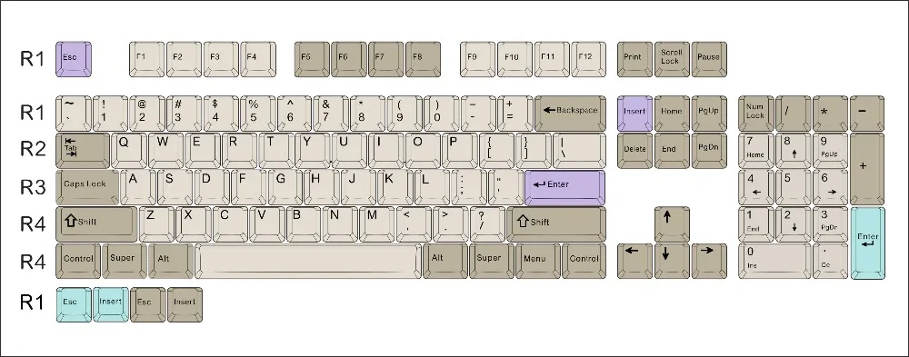 Приглушенный keycap краситель Сублимация вишня pbt не клавиатура, это keycap keycaps краситель сублимированный keycaps
