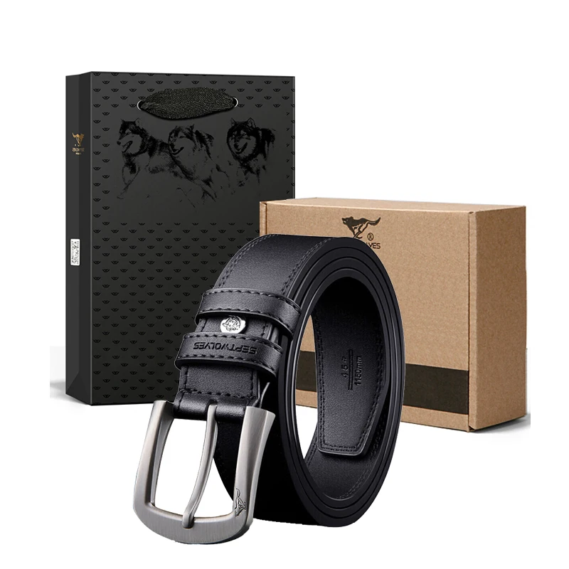 Septwolves кожаный ремень с натуральным лицевым покрытием повседневные стильные