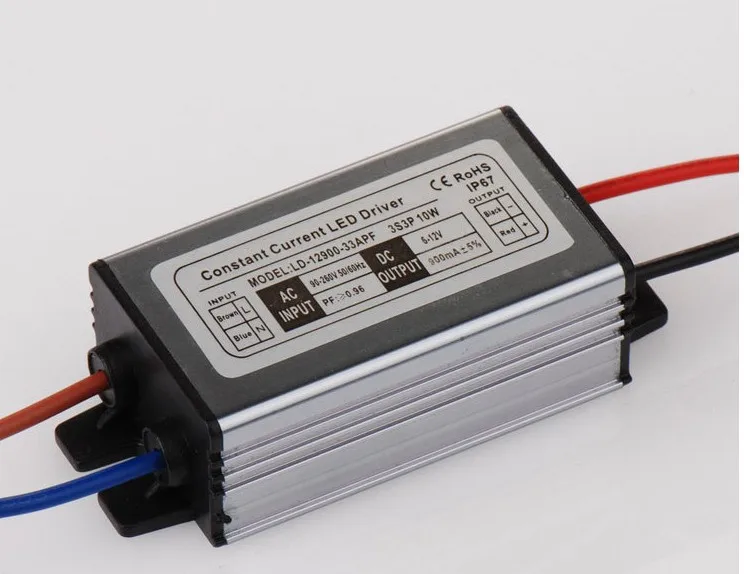 

New big promotions 100pcs/lot fedex deliver waterproof power supply 3 series 3 parallel LED driver 9W 10W aluminum case