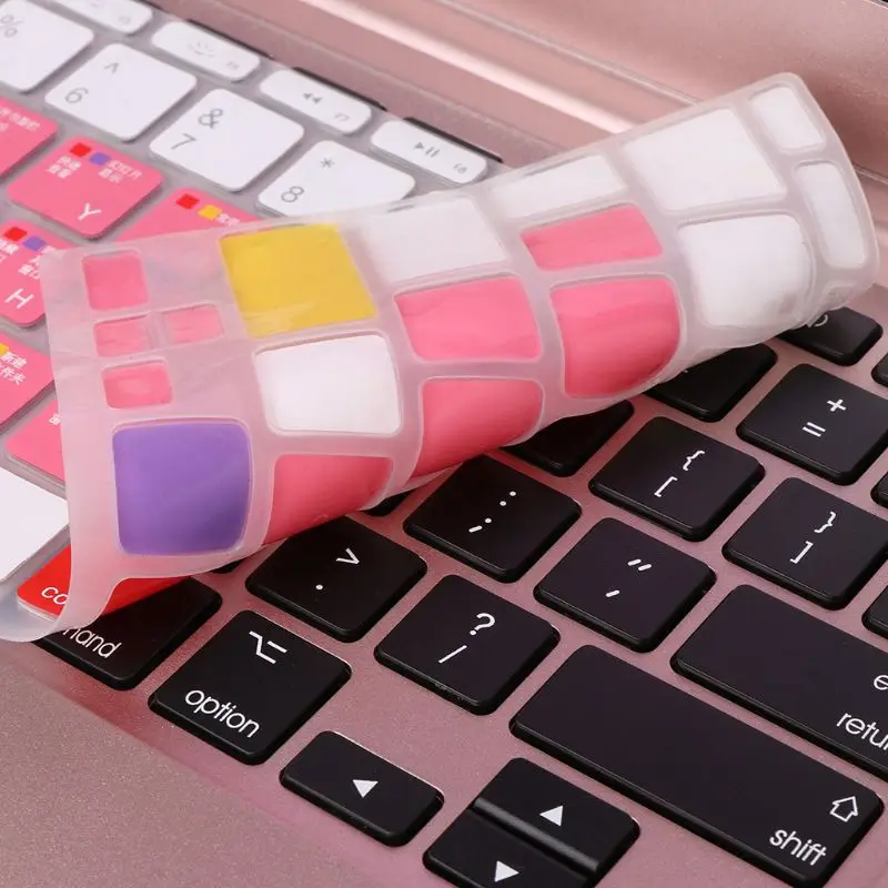 

Universal Colorful Silicone Keyboard Skin Cover Sticker for 13" 15" 17" MacBook Laptop Notebook Protector