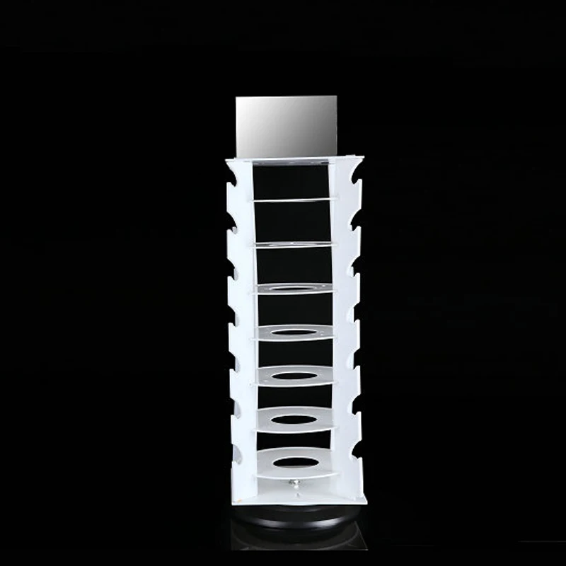 Оптовая продажа вращающаяся белая пластиковая подставка для солнечных очков Mordoa