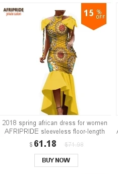 С Африканским принтом Макси платье для женщин AFRIPRIDE портной Русалка без бретелек женское хлопковое торжественное платье 2 слоя подола A1825068