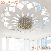 modern circle pattern decorative sticker for ceiling acrylic mirror wall stickers living room wall decor room decoration decals