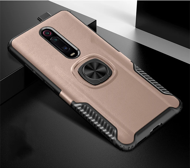 Кожаный защитный чехол с текстурой для Oppo Realme Q 5 3 Pro Чехол F11 Pro R17 Pro V17 подставка с магнитным кольцом противоударный чехол из термополиуретана и силикона