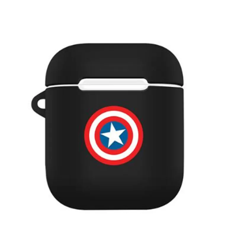 Marvel стильный матовый чехол для наушников для Apple аксессуары для airpods мультяшный защитный чехол пыленепроницаемый декоративный чехол с крючком - Цвет: Медь