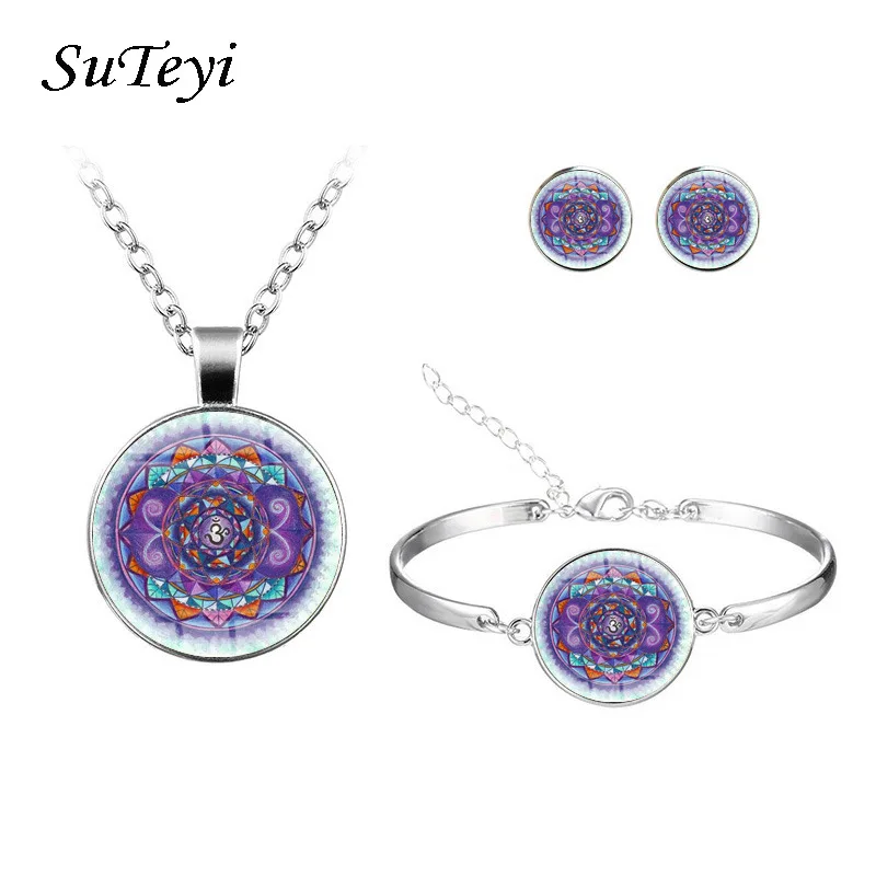 Винтажные буддистские Ювелирные наборы с мандалой ручная работа искусство