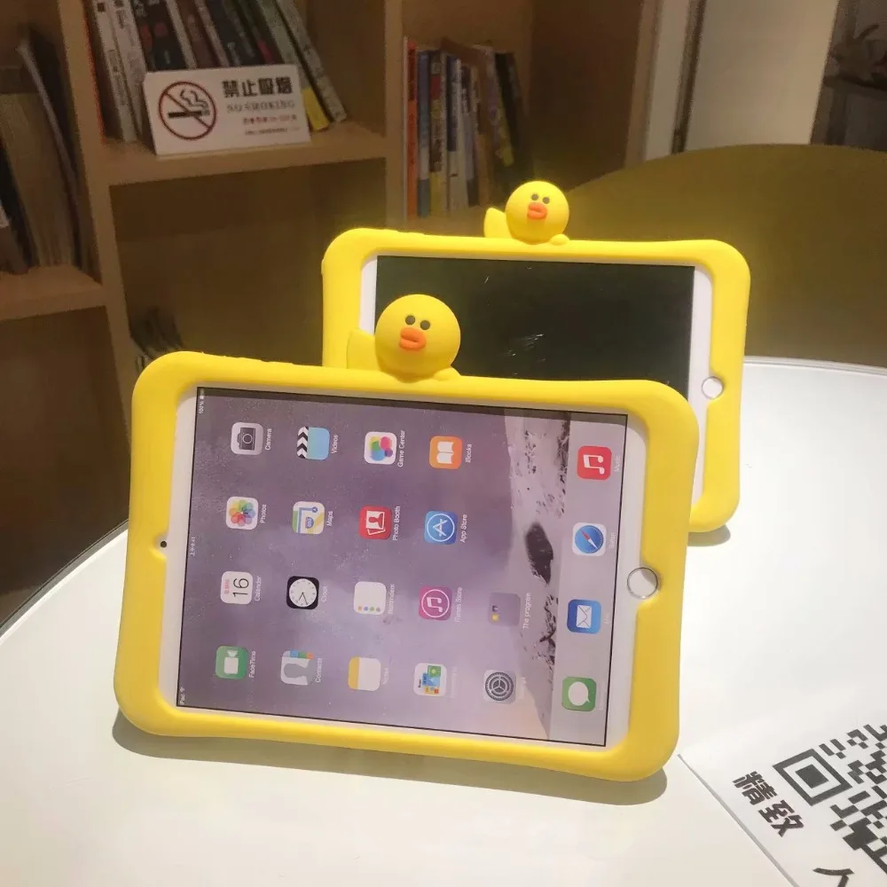 Детский чехол с изображением утки медведя и свиньи для Apple iPad mini 5 7,9 дюймов A2133 A2124 A2126 A2125 Мягкий силиконовый чехол-подставка funda