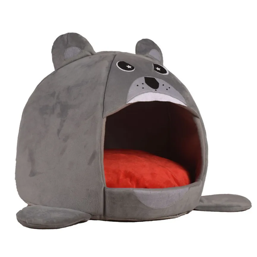 Домик для домашних животных + подушка зимняя теплая Складная собачья щенка домик