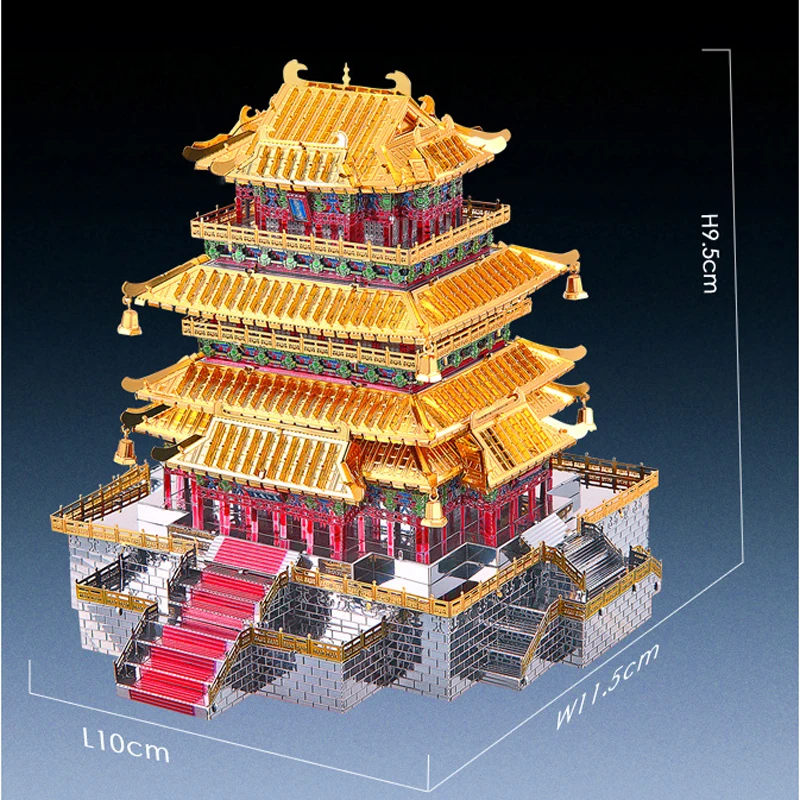 2018 Piececool модель здания 3D металлическая нано головоломка набор моделей GUANQUE TOWER DIY