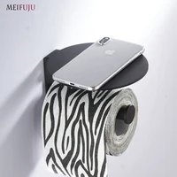 black stainless steel toilet paper holder toilets roll sus304 toilet paper holder with shelf brushed paper holders wall mount