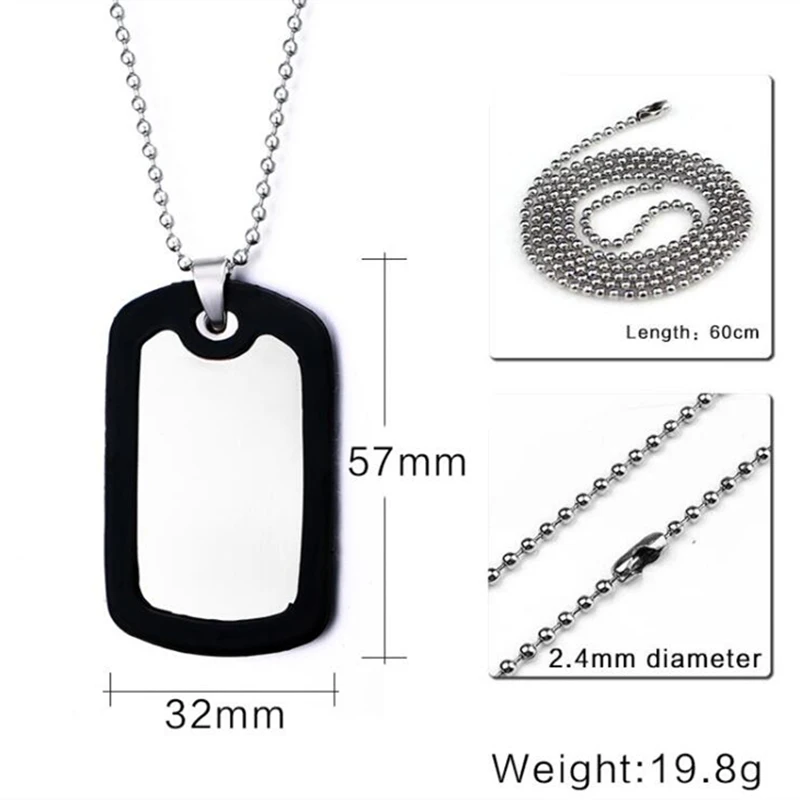 Военная Подвеска для собаки из нержавеющей стали зеркальная полированная