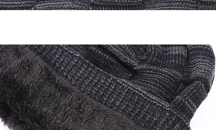 Winter Men's Knitted Cotton Warm and Comfortable New Fashion Women's Universal Ski Mask Hat Scarf Skull Cap for Men Beanies bone