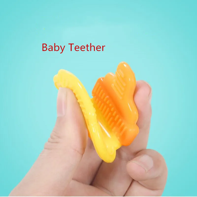 Фруктов Детские Прорезыватель для зубов детская Силиконовая зубная щетка