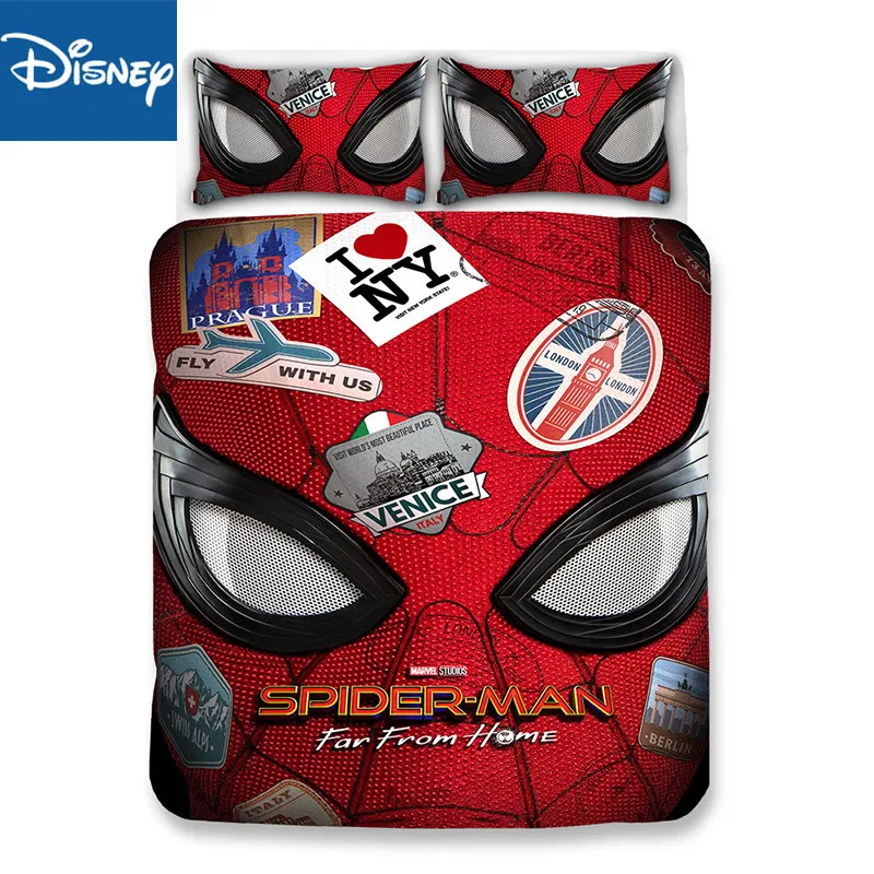 

Набор постельных принадлежностей с 3D принтом, пододеяльник для подростков, двойное покрывало с мультипликационным принтом, 3 предмета, детский подарок на день рождения marvel, новинка