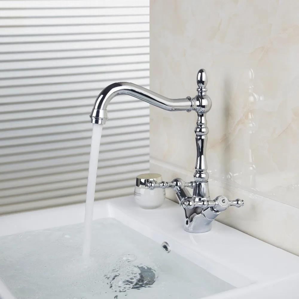 KEMAIDI смесители из твердой латуни для ванной комнаты и краны Поворотный смеситель