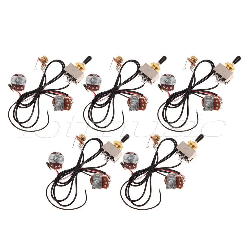 5 комплектов два жгута проводов для захвата золотой переключатель 500K черный