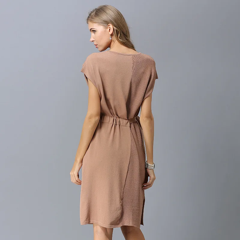 2018 новые летние пуловер с круглым вырезом одноцветное Цвет Халаза Will Code Вязание