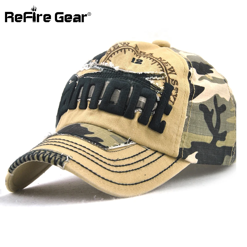 Refire gear, камуфляжная бейсбольная кепка, мужская, с вышитыми буквами, из кусков, хлопковая кепка s, унисекс, модная уличная тактическая бейсбольная кепка
