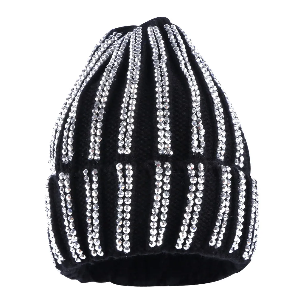 Женская Роскошная зимняя шапка фирменные шапочки модные облегающие вязаные