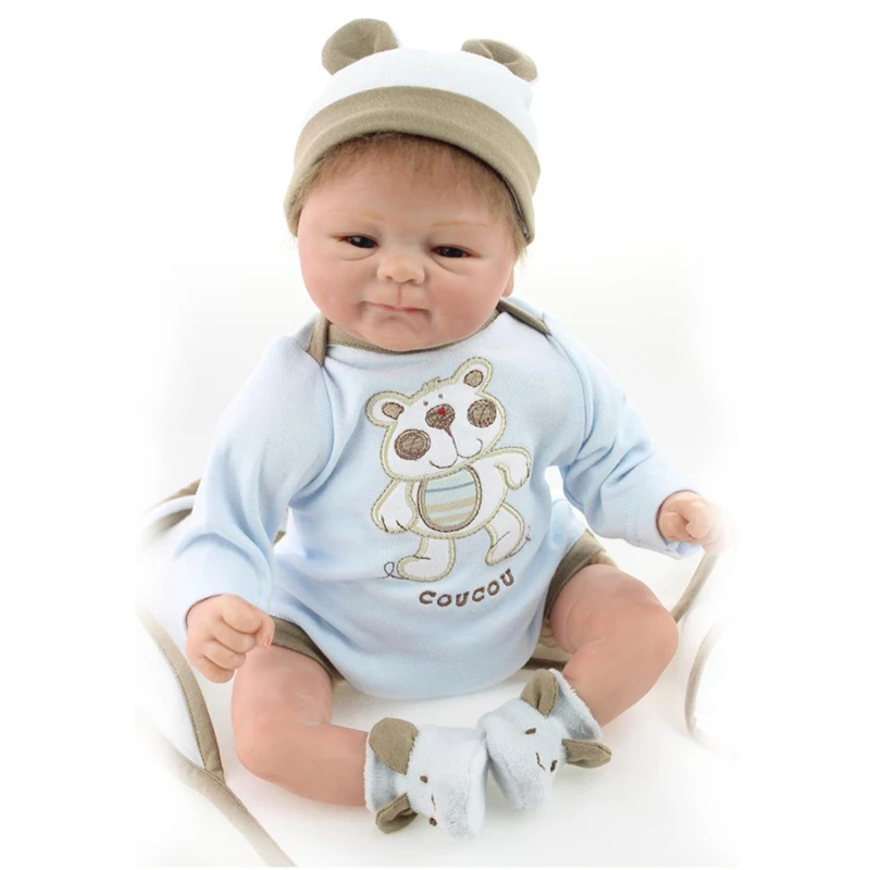 NPK 45 см 18 дюймов Кукла Bebe Reborn куклы девочка Реалистичная силиконовая кукла реборн мода мальчик новорожденный кукла реборн ребенок