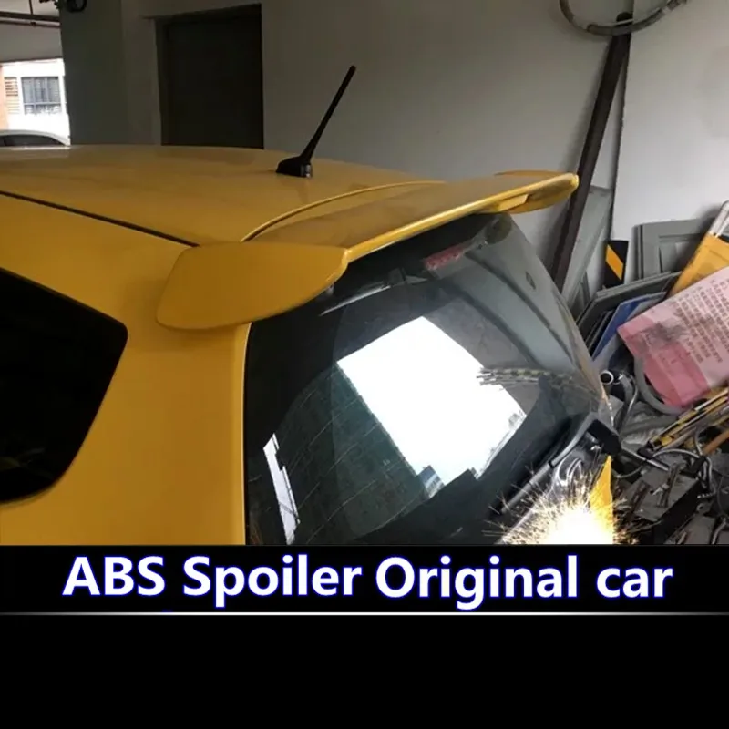 Для 2008-2013 Honda Jazz Fit спойлер высокого качества ABS Материал заднее крыло праймер цвет задний спойлер для Honda Fit спойлер - Цвет: Цвет: желтый