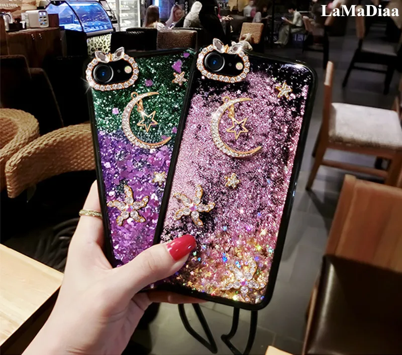 LaMaDiaa для iphoneXS MAX XR 6 7 8 Plus 11 12 Pro Роскошный Бриллиантовый чехол с морскими звездами