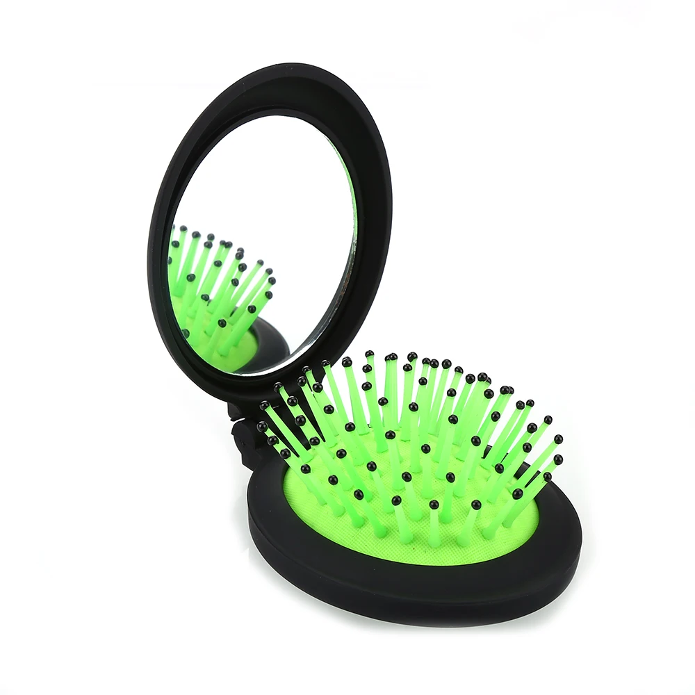 1 шт. складные массажные щетки для волос с зеркалом аксессуары путешествий
