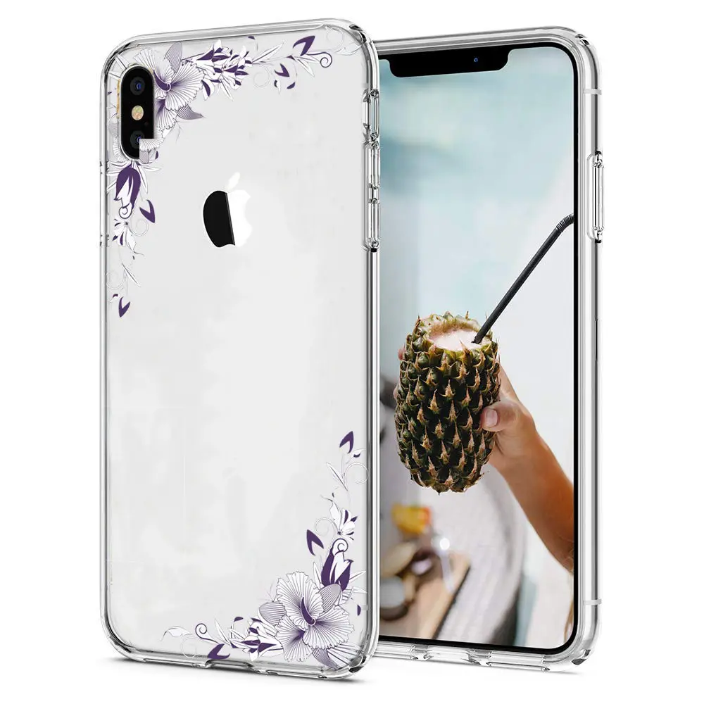 Чехол для телефона чехол iPhone X XS XR с цветком розы листья силиконовый iphone 6 S 7 8 Plus 10