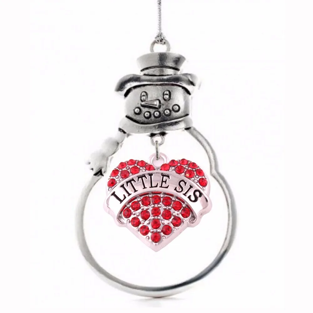 Подвеска в виде сердца сестры снеговика | Украшения и аксессуары