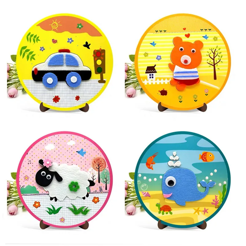 Happyxuan 6 шт. рукоделие фетровая ткань Набор для рукоделия 3D игры в животных Детский креативный детский сад Раннее Обучение игрушки новинка