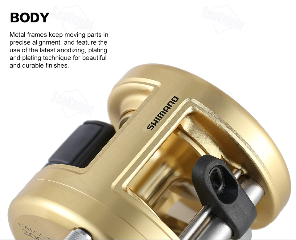 SHIMANO CALCUTTA B 200B 201B катушка для ловли на приманку 4BB 5 кг тянущаяся 6,0: 1 литой барабан цельнометаллическая CF алюминиевая катушка рыболовные снасти