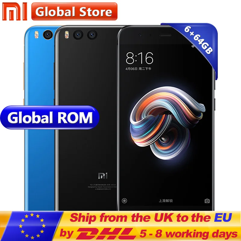 Xiaomi Mi Note 3 6GB 64GB телефон Snapdragon S650 Восьмиядерный 12.0MP 16.0MP 5 дюймов 3500MAh смартфон|octa