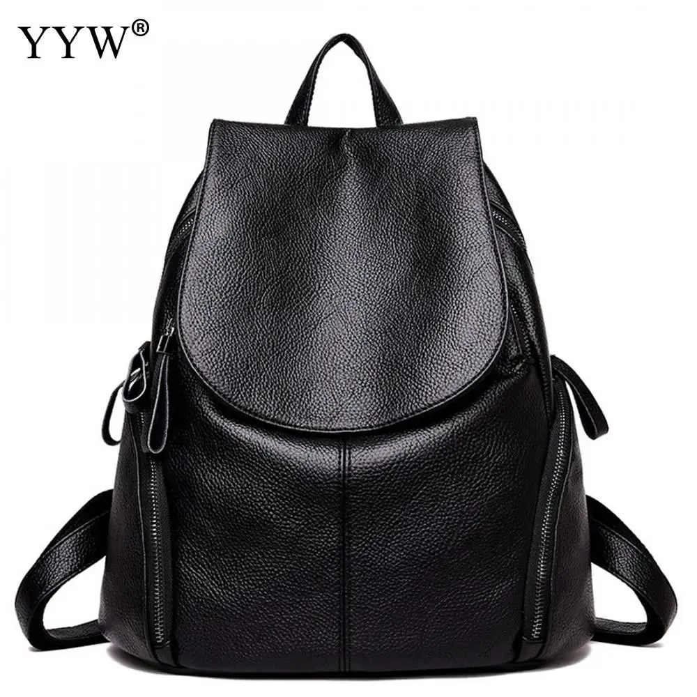 2018 Повседневный Рюкзак женские дорожные сумки для женщин черные кожаные рюкзаки